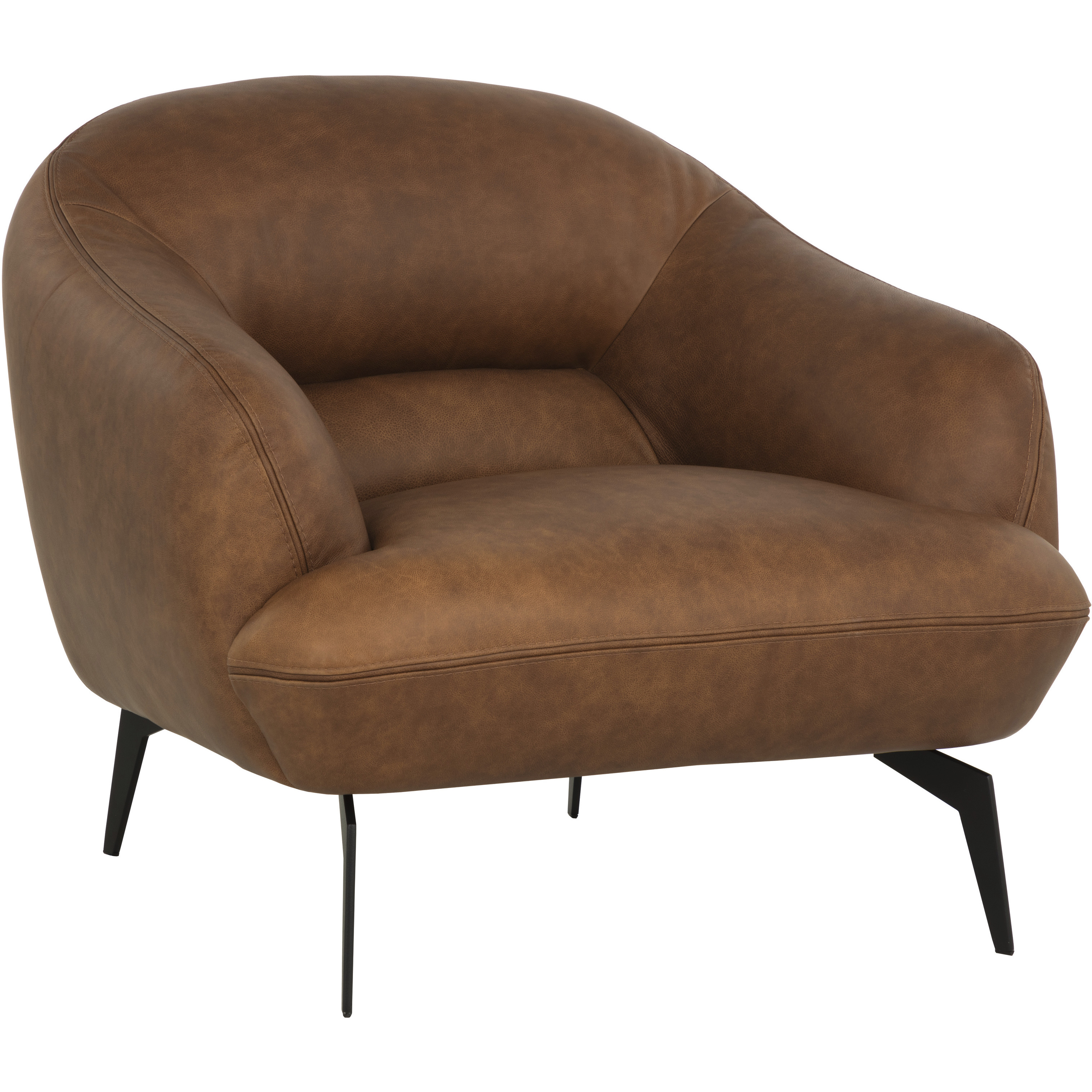 Armani Cognac Leather Armchair